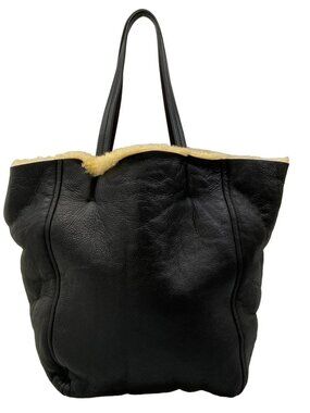CELINE Cabas Phantom Black Mouton Tote Bag